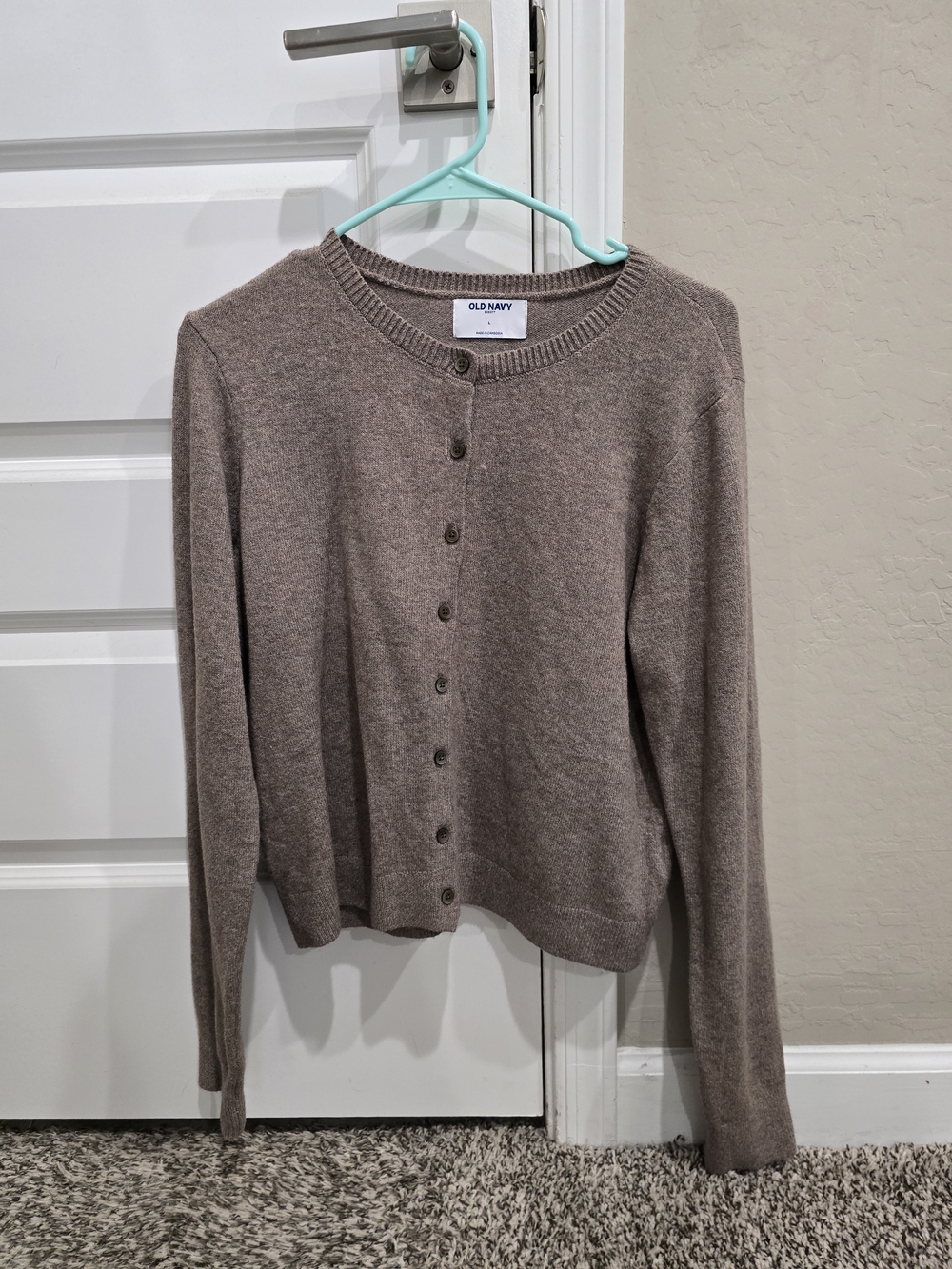 Old Navy Women's Taupe Button-Front Cardigan